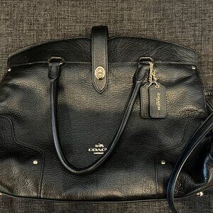 2017 black Coach satchel bag